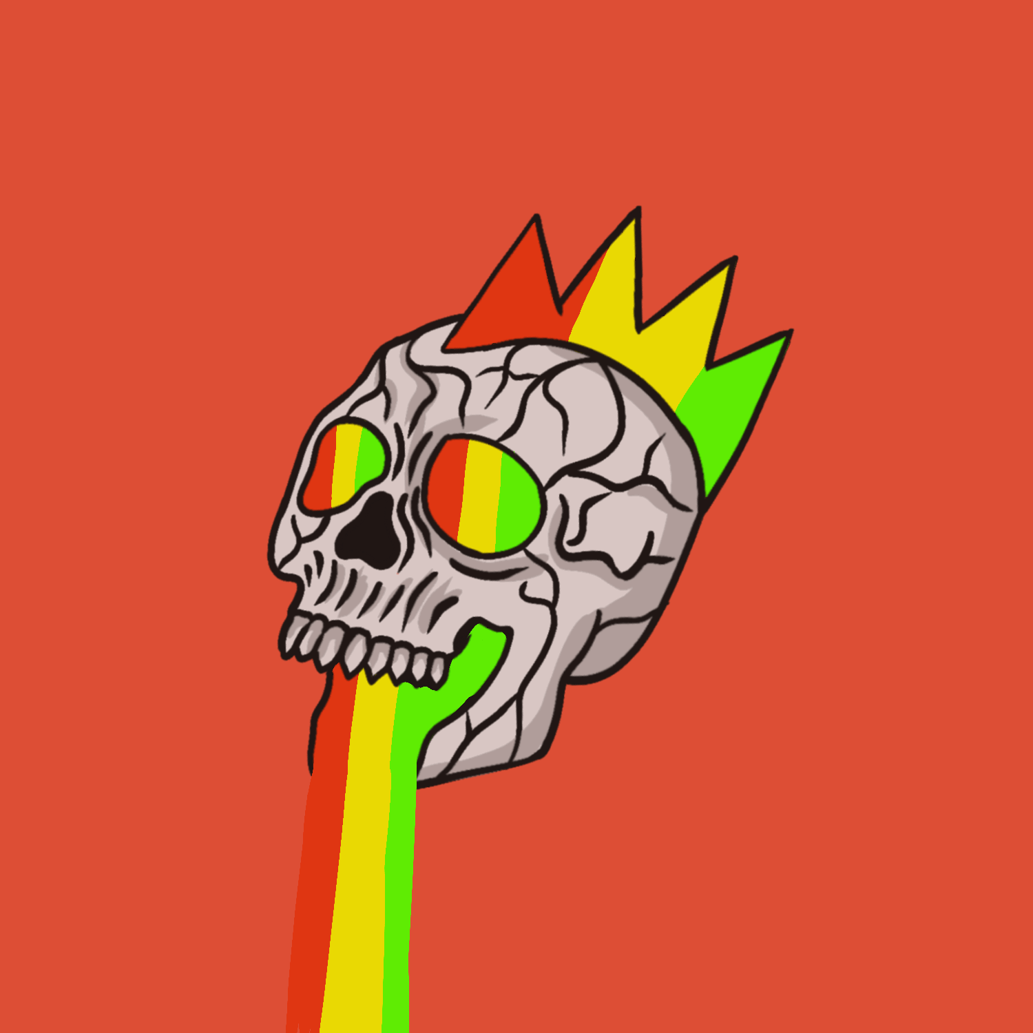 reggae skull (GIF)