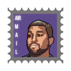 Kanye West #26 Pixel Stamp