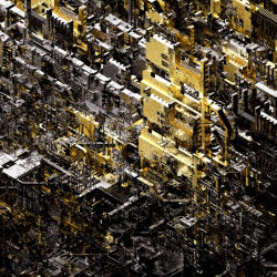 Steel And Gold Complex ~ 3D Artwork