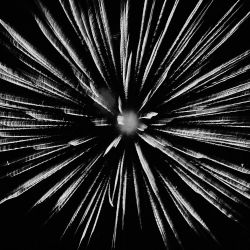 Firework explosion monochrome
