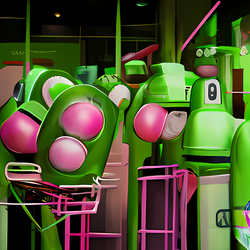Pink And Green Robots LTD No.7