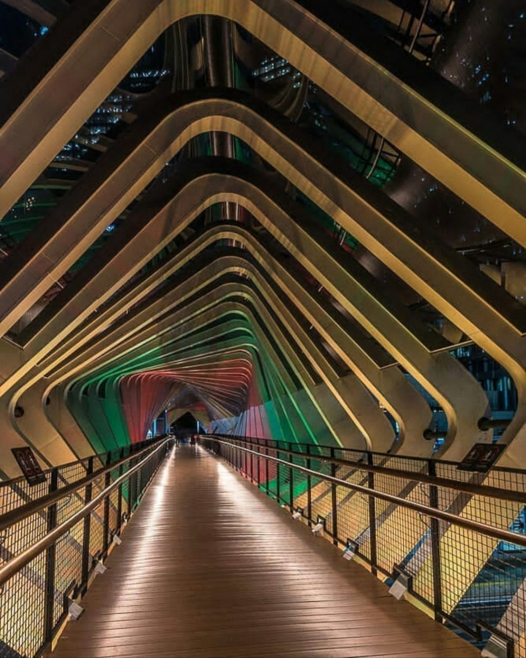 Pedestrian Bridge at Night