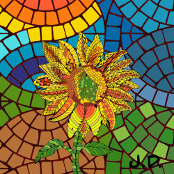 Sunflower Digital Mosaic #5