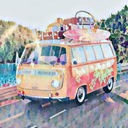 Cute little retro car