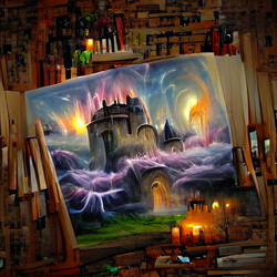 Fantasy Castle In The Canvas #101