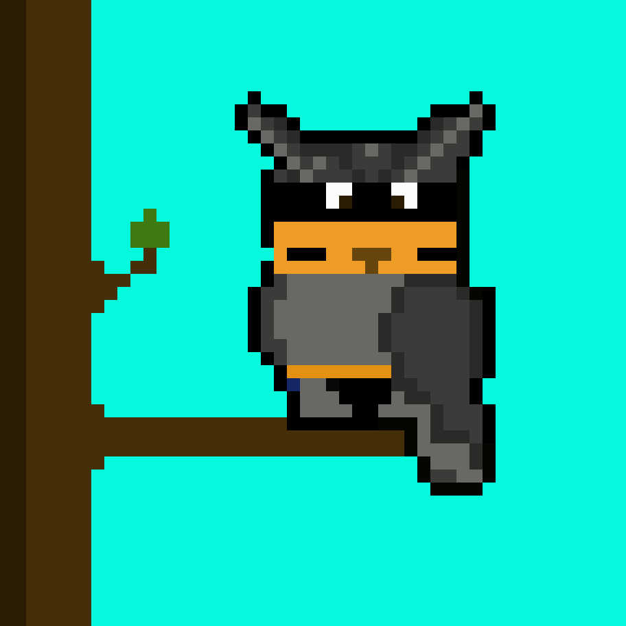 Super Hero Pixel Owl #8 (Animated)
