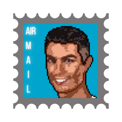 Cristiano Ronaldo #25 Pixel Stamp