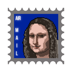 Mona Lisa #5 Pixel Stamp