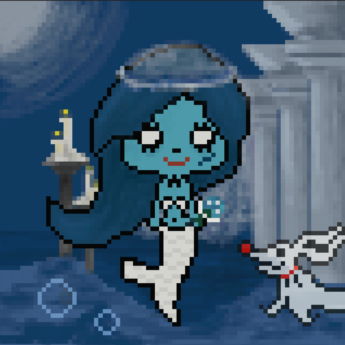 Pixel Mermaid #016: Corpse-Bride-Mermaid