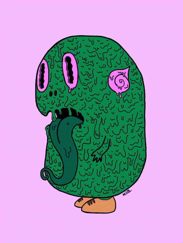 Trippy Melting Morten GIF