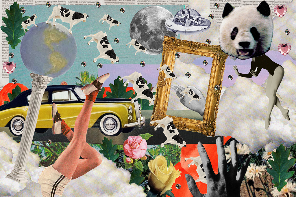 FLYING COWS (ANIMATED COLLAGE)