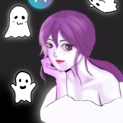 Crypto Lady - AAVE minimal ink