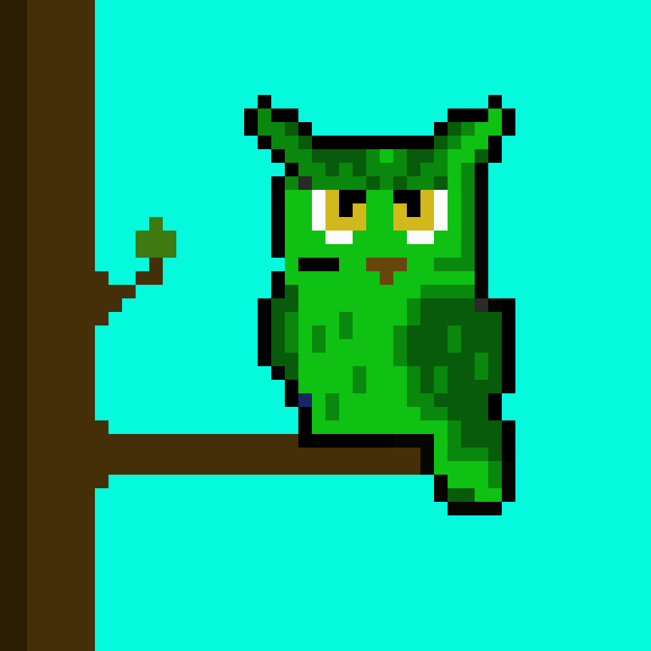 Moving Pixel Owl #9 (Animated)