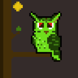 Zombie Pixel Owl #2