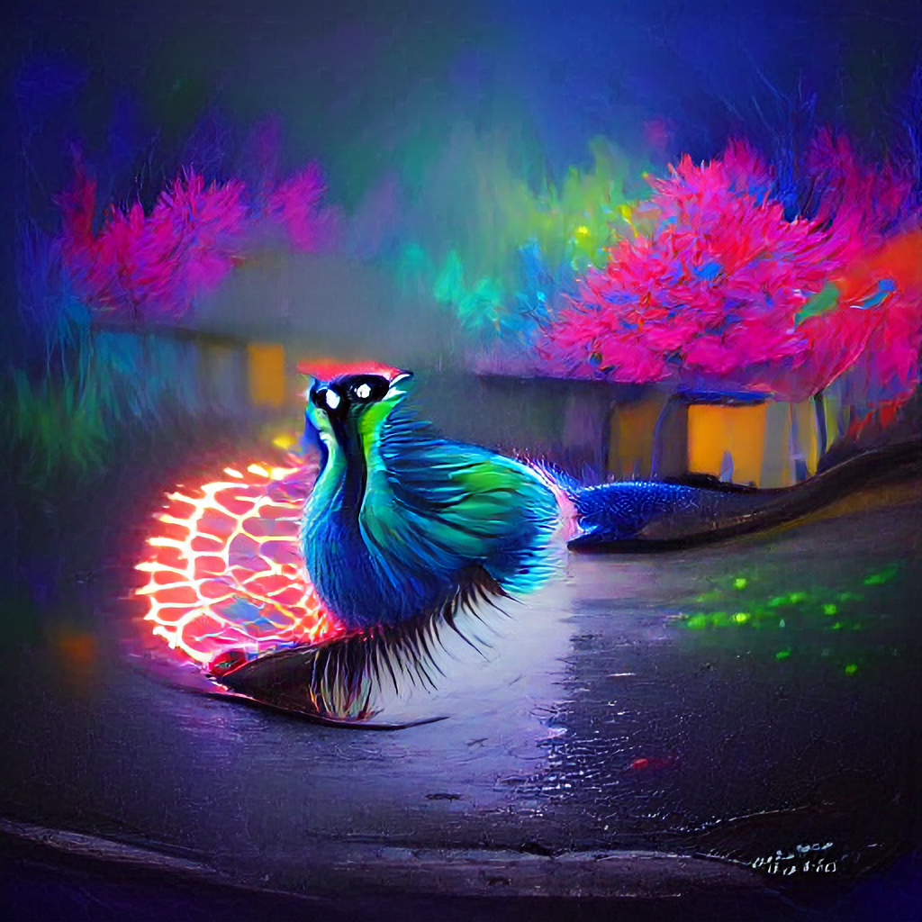 Neon Peacock