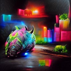 Neon Rhinoceros