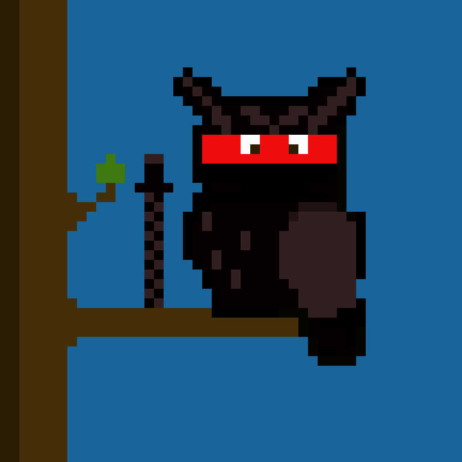 Ninja Pixel Owl #7 (Animated)