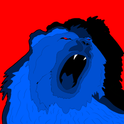 Lion blue
