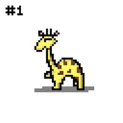 #001 Pixel Giraffe  - Original