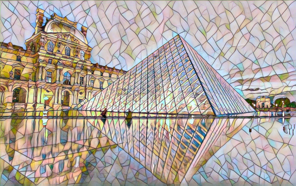 Mosaic eyes: Louvre