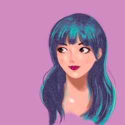 Blue hair girl