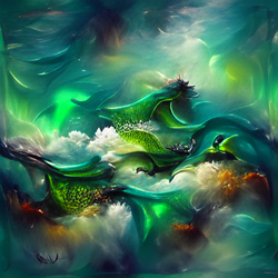 Abtract Dragon In The Sky #100